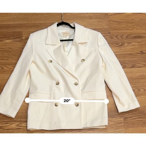 LOULOU STUDIO Ivory Harat Double-Breasted Stretch-Wool Blazer size XS - Picture 5 of 14